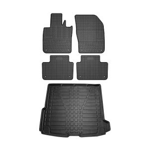 Volvo V60 Floor-Trunk Mats - Omac - El-Toro & YPS - Black - 2020-2023 Volvo V60 Floor-Trunk Mats - Omac - El-Toro & YPS - Black - 2020-2023